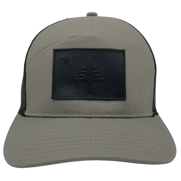 ME Flag Black Patch Camper Hat