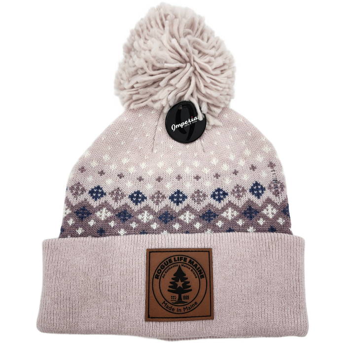 Fair Isle Knit Pom Hat