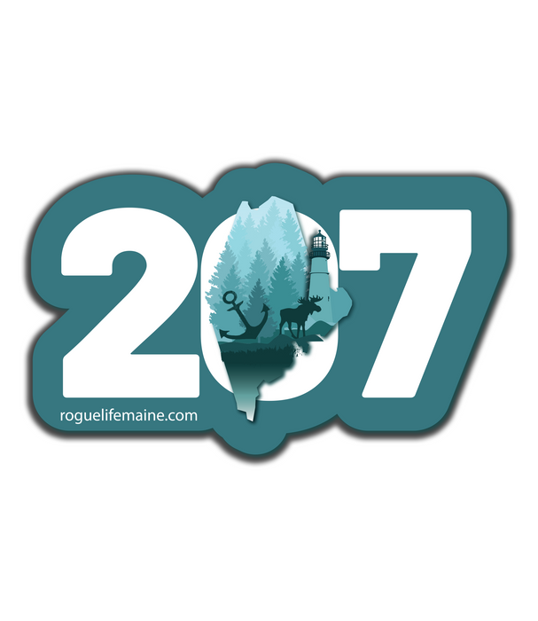 207 State Gradient Sticker Decal