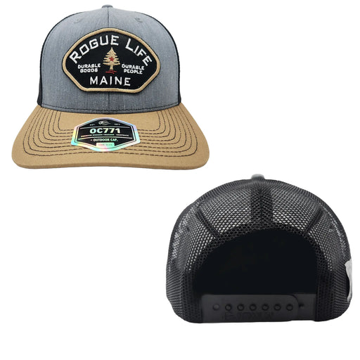Durable Vintage Trucker Hat SHOP ROGUE WEAR Hats Grey