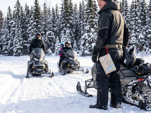 Maine Snowmobile Trail Wristlet ROGUE LIFE Co. Bag