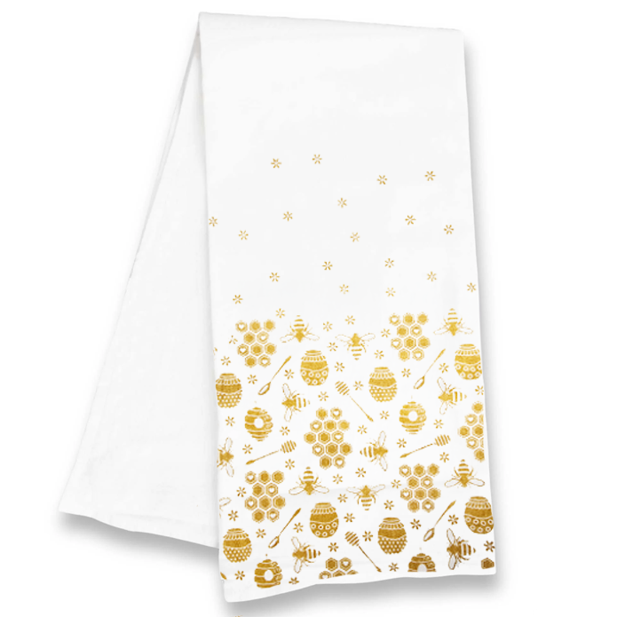 Honey Bees Kitchen Tea Towel