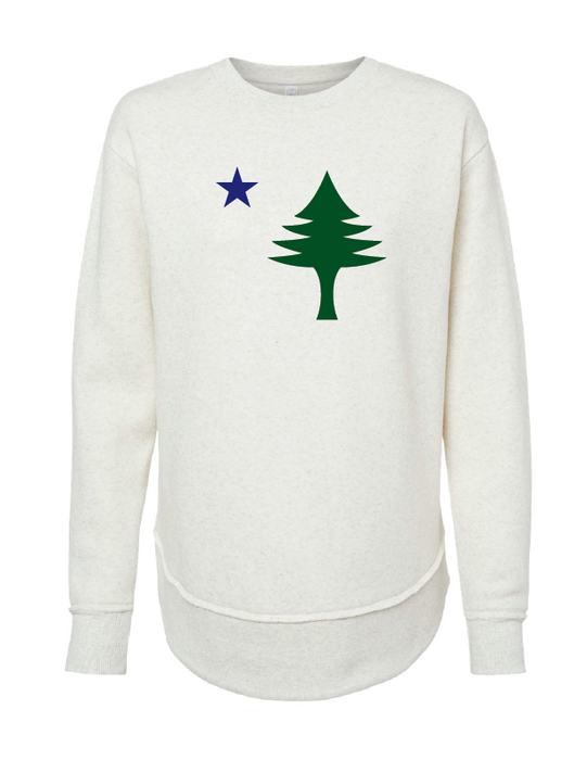 Women's Vintage 1901 Maine State Flag Droptail Sweatshirt Rogue Life Maine Hoodie