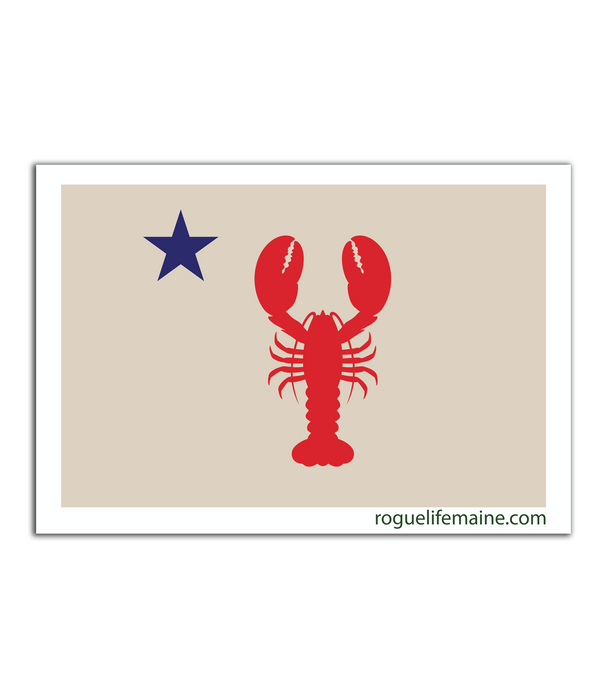 Lobster  ME Flag Sticker Decal