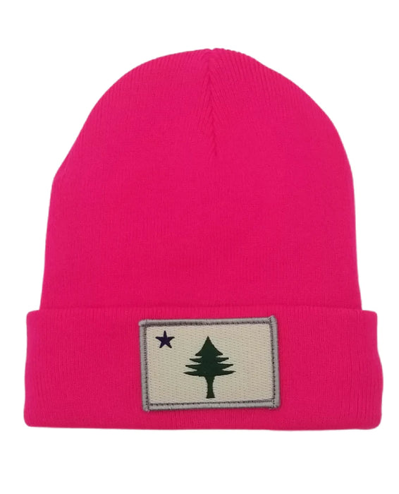 Maine Flag Fleece-Lined Knit Beanie