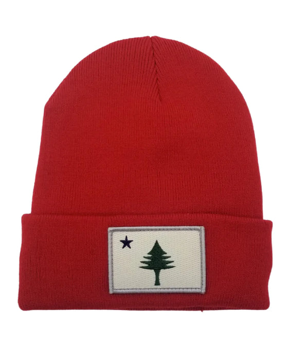 Maine Flag Fleece-Lined Knit Beanie