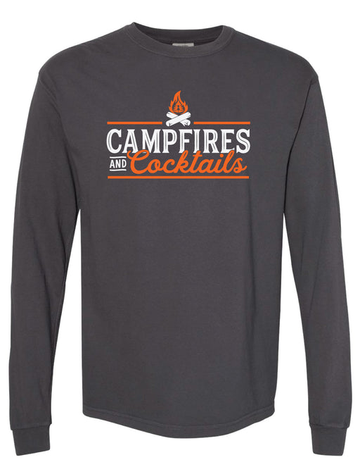 Campfires & Cocktails Log Sleeve Tee ROGUE LIFE Co. Long Sleeve