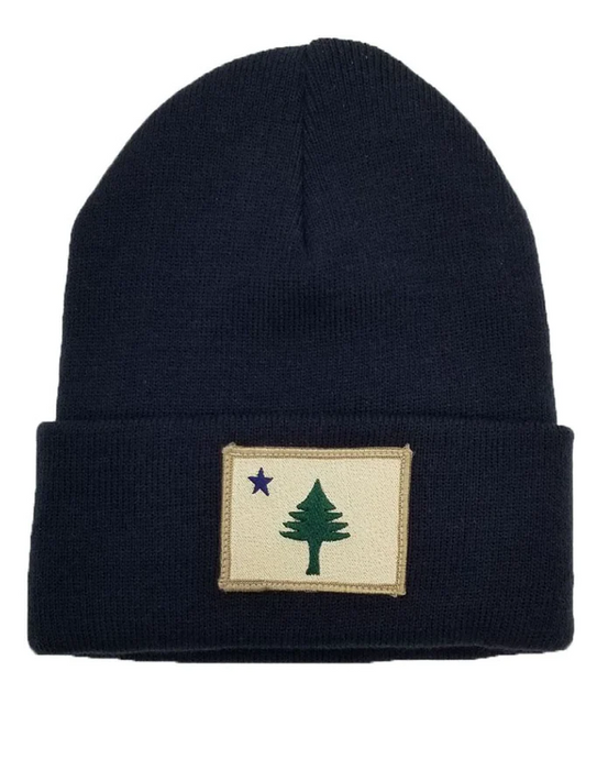 Maine Flag Fleece-Lined Knit Beanie