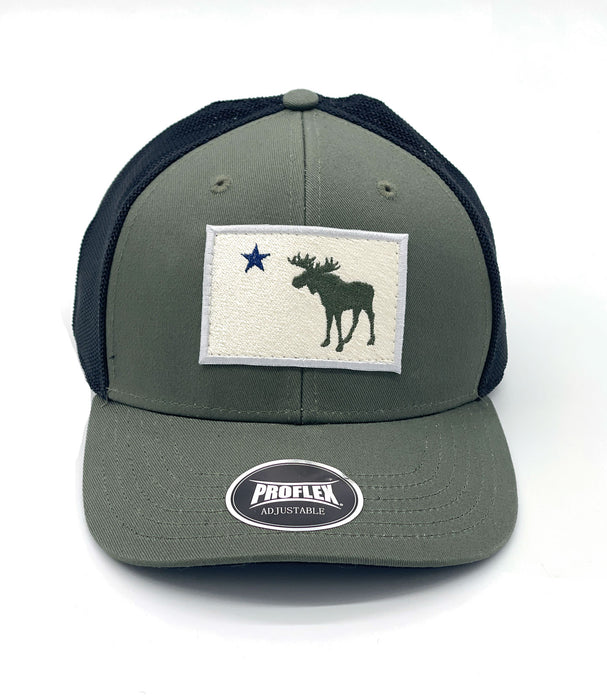 ME Moose Flag Patch Trucker Hat