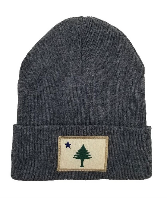 Maine Flag Fleece-Lined Knit Beanie