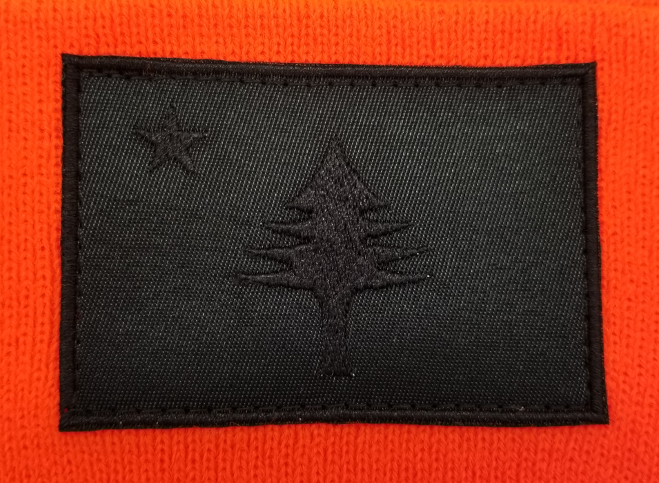 ME Flag Black Patch on Fleece-Lined Beanie